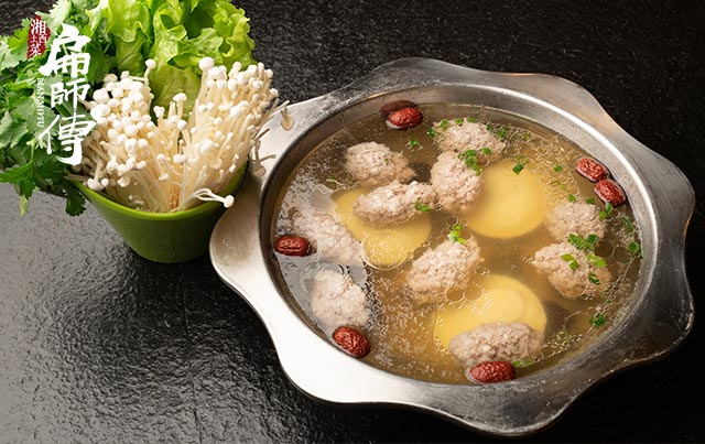 肉丸蛋汤涮时蔬